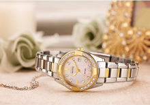 Load image into Gallery viewer, Citizen Women's Eco-Drive Dress Classic Diamond Watch in Two-tone Stainless Steel, Mother of Pearl Dial (EW1824-57D)