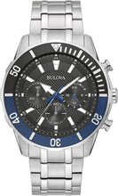 Load image into Gallery viewer, Bulova Classic Black Dial Stainless Steel Watch (98A271)