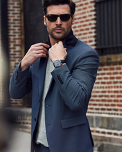 Load image into Gallery viewer, Bulova 96B385 Wilton GMT Silver with Black Leather Band