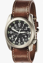 Load image into Gallery viewer, BERTUCCI A-4T Super Yankee Illuminated Watch Black - Nut Brown Horween Leather 13482