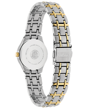 Load image into Gallery viewer, Citizen Women's Eco-Drive Dress Classic Watch in Two-tone Stainless Steel, White Dial (EW1264-50A)