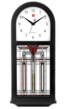 Load image into Gallery viewer, Bulova C4836 Harley Bradley Frank Lloyd Wright Thistle in Bloom Chiming Wall Clock, 15.75", Ebony