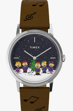 Load image into Gallery viewer, Timex TW2W472000Q Men's Marlin Peanuts "The Gang Singing" 34mm Leather Strap