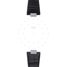 Load image into Gallery viewer, TISSOT OFFICIAL BLACK PRX LEATHER STRAP WITH STEEL ENDPIECE T852047562