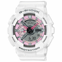 Load image into Gallery viewer, Casio G-Shock Pink and Gray Dial White Resin Quartz Ladies Watch GMAS110MP-7A