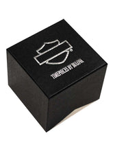 Load image into Gallery viewer, Harley-Davidson Mens Flaming Willie G Skull Stainless Steel Watch, Silver 76A164