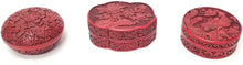 Load image into Gallery viewer, Maitland-Smith Set of Three Painted Faux Cinnabar Lacquer Lidded Boxes 1142-920

