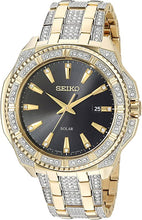 Load image into Gallery viewer, Seiko Men's Crystal Solar Japanese-Quartz Watch with Two-Tone-Stainless-Steel Strap, 21 (Model: SNE458)