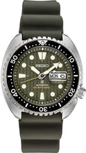 Load image into Gallery viewer, Seiko Men's Prospex Stainless Steel Automatic Self Winder Diving Watch with Silicone Strap, Green, 22 (Model: SRPE05)