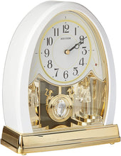 Load image into Gallery viewer, Rhythm Clocks "Joyful Crystal Pearl" Musical Mantel Clock