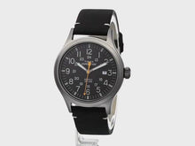 Load and play video in Gallery viewer, Timex Men&#39;s TW4B01900 Expedition Scout 40 Black Leather Strap Watch
