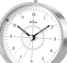 Load image into Gallery viewer, Bulova B6844 Flair Alarm Clock, Silver
