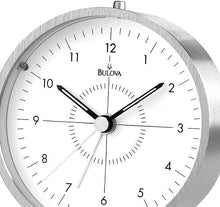 Load image into Gallery viewer, Bulova B6844 Flair Alarm Clock, Silver