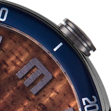 Load image into Gallery viewer, "The Waterman" Hawaiian Koa Wood Watch (47mm, Gunmetal & Silicone)