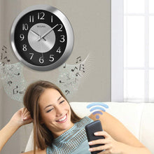 Load image into Gallery viewer, Bulova C4837 Music Streamer Stereo Bluetooth Wireless Speakers Clock, Silver
