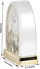 Load image into Gallery viewer, Rhythm Clocks "Joyful Crystal Pearl" Musical Mantel Clock