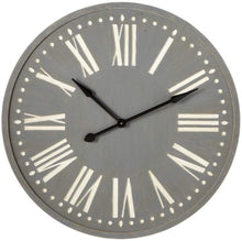 Load image into Gallery viewer, Diva At Home 36" Gray and White Classical Large Roman Numbers Round Wall Clock