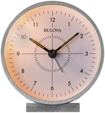 Load image into Gallery viewer, Bulova B6844 Flair Alarm Clock, Silver