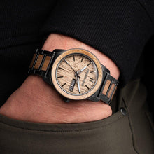 Load image into Gallery viewer, Original Grain Koa Stonewashed Wood Watch - Barrel Collection Analog Wrist Watch - Japanese Quartz Movement - Wood and Stainless Steel - Water Resistant - Hawaiian Koa Wood Watches for Men - 42MM