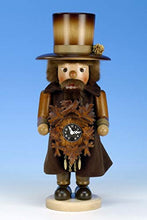 Load image into Gallery viewer, German Christmas Nutcracker Blackforest Clockmaker natural colors - 41,5 cm / 16 inch - Christian Ulbricht