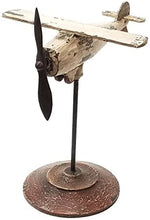 Load image into Gallery viewer, Decorative Rustic Wooden Plane on Stand Home Decor