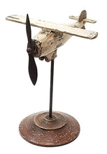 Load image into Gallery viewer, Decorative Rustic Wooden Plane on Stand Home Decor