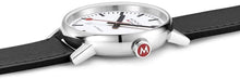 Load image into Gallery viewer, Mondaine Official Swiss Railways Automatic Watch EVO2 | White/Black Leather Strap MSE.40610.LB

