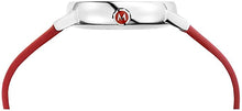 Load image into Gallery viewer, Mondaine SBB Stainless Steel Swiss-Quartz Watch with Leather Strap, red (Model: MSE.35110.LC)