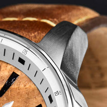 Load image into Gallery viewer, "The Boardroom" Hawaiian Koa Wood Watch (42mm, Chrome & Leather)