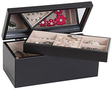 Load image into Gallery viewer, Mele & Co. Venezia Mirror Top Wooden Jewelry Box in Java Finish