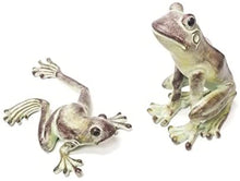 Load image into Gallery viewer, RK Green Patina Styled Frogs Set of 2