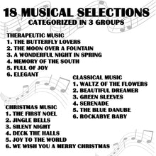 Load image into Gallery viewer, Musical Motion Wall Clock | Melodies and Rhythm Moving Face | Color: Woodgrain and Gold with Crystal | Sound and Movement | LED Lights | Tulips and Butterflies | Music: Classic, Christmas, Theraputic