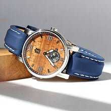 Load image into Gallery viewer, &quot;The Waterman&quot; - Hawaiian Koa Wood Watch (36MM, Chrome &amp; Silicone)
