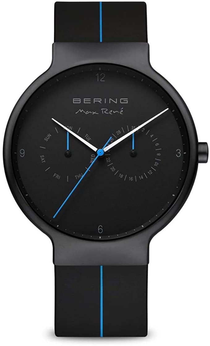 BERING Time | Men's Slim Watch 15542-428 | 42MM Case | Max René Collection | Silicone Strap | Scratch-Resistant Sapphire Glass | Minimalistic - Designed in Denmark