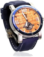 Load image into Gallery viewer, &quot;The Waterman&quot; Hawaiian Koa Wood Watch (47mm, Chrome &amp; Silicone)

