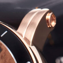 Load image into Gallery viewer, "The Waterman" Hawaiian Koa Wood Watch (47mm, Rose-Gold & Silicone)