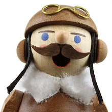 Load image into Gallery viewer, Glässer 26397 Pilot incense burner traditional wooden handmade German Christmas decoration, 11 cm by Richard Glässer Seiffen