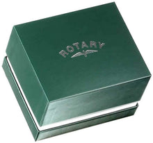 Load image into Gallery viewer, Rotary Mens Ultra Slim Black Leather Strap Steel Case GS08400/29