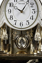Load image into Gallery viewer, Rhythm Clocks "Joyful Crystal Pearl" Musical Mantel Clock