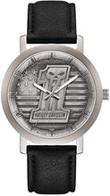 Load image into Gallery viewer, Harley-Davidson Men's #1 Skull Stars & Stripes Watch w/Leather Strap 76A163