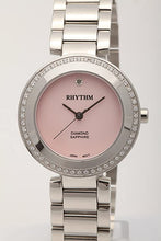 Load image into Gallery viewer, Rhythm Ladies Silver Link Diamond Sapphire L1202S 02