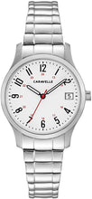Load image into Gallery viewer, Caravelle Traditional Quartz Ladies Watch, Stainless Steel Silver-Tone Expansion, Silver-Tone (Model: 43M119)
