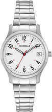 Load image into Gallery viewer, Caravelle Traditional Quartz Ladies Watch, Stainless Steel Silver-Tone Expansion, Silver-Tone (Model: 43M119)