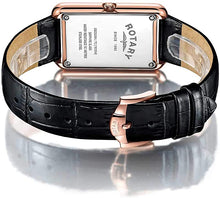 Load image into Gallery viewer, Rotary Men's Watch 42mm Rectangle Dial Rose Gold Stainless Steel Case GS05284/70
