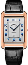 Load image into Gallery viewer, Rotary Men's Watch 42mm Rectangle Dial Rose Gold Stainless Steel Case GS05284/70