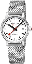 Load image into Gallery viewer, Mondaine Official Swiss Railways Automatic Watch EVO2 | White/Mesh Bracelet