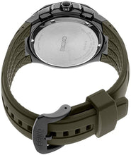 Load image into Gallery viewer, Seiko Men's Stainless Steel Japanese Quartz Silicone Strap, Green, Casual Watch (Model: SSC747)