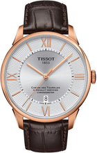 Load image into Gallery viewer, Tissot Mens Chemin des Tourelles Powermatic 80 COSC 316L Stainless Steel case with Rose Gold PVD Coating Swiss Automatic Watch, Brown, Leather, 21 (T0994083603800)
