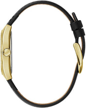 Load image into Gallery viewer, Caravelle Retro Quartz Ladies Watch, Stainless Steel with Black Leather Strap, Gold-Tone (Model: 44L249)