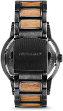 Load image into Gallery viewer, Original Grain Koa Stonewashed Wood Watch - Barrel Collection Analog Wrist Watch - Japanese Quartz Movement - Wood and Stainless Steel - Water Resistant - Hawaiian Koa Wood Watches for Men - 47MM